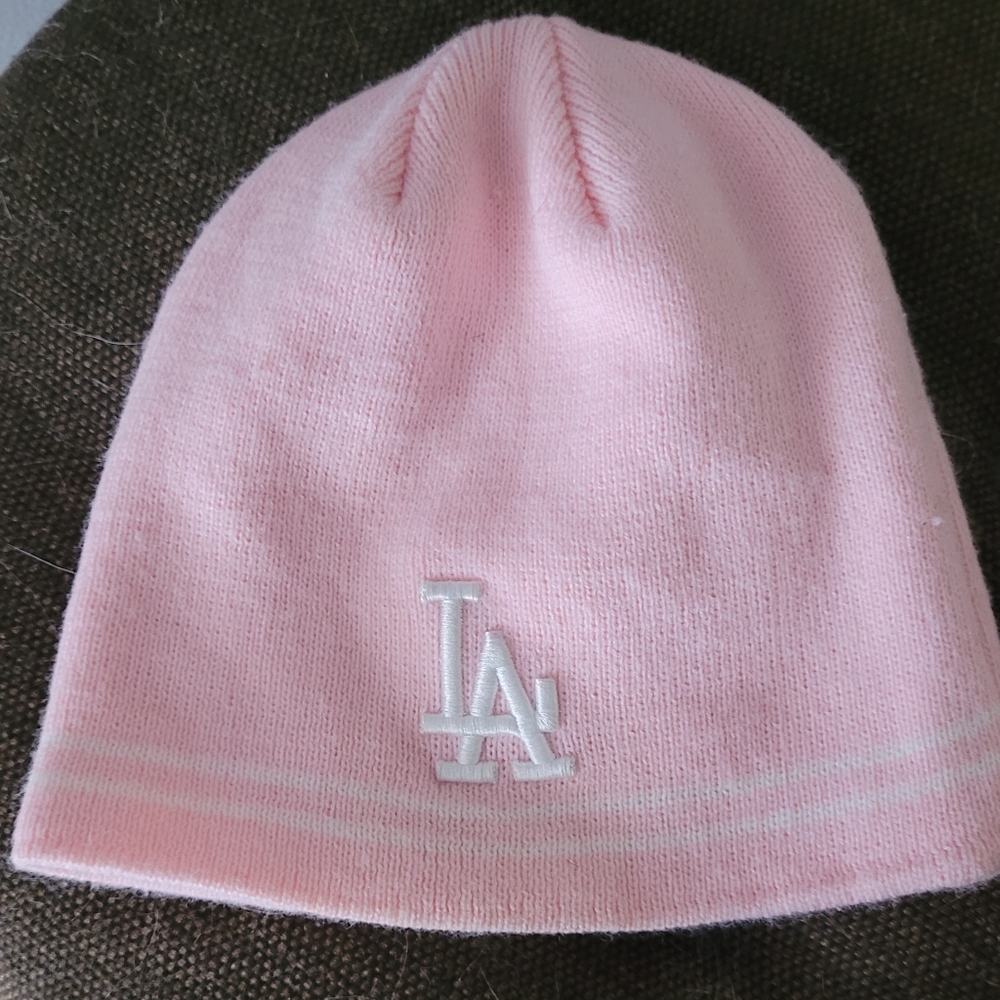 Pink LA Dodgers Beanie Women's